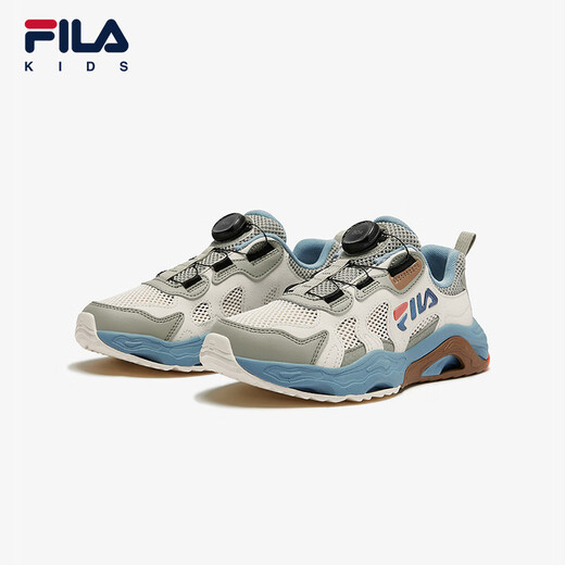 FILA Fila Children's Shoes Children's Comprehensive Training Shoes 2025 Summer New Sports Shoes for Men and Girls Middle and Large Children Outdoor Shoes Jet White/Church Stone Green-JA 38 Inner Length 24.0cm