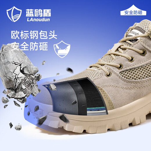 Chaussures de protection du travail du bouclier bleu choux de choux masculin