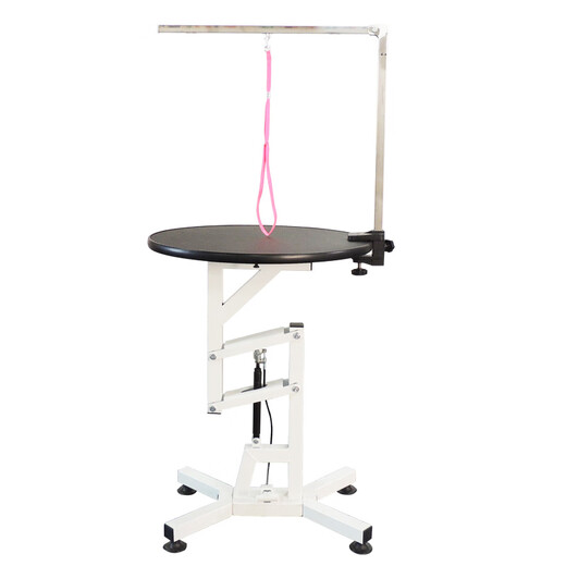 OEING Pet Grooming Station Multi-functional Grooming Workbench Shearing and Bathing Bracket Rotating Liftable Small Dog Electric Black Round Grooming Station (Thickened Column) 1