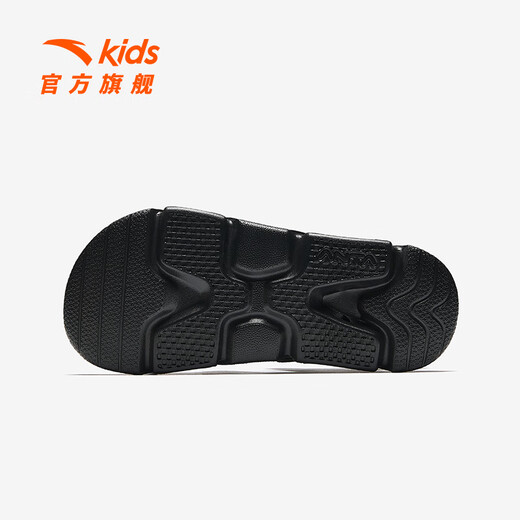 ANTA Children's Sandals Men's Big Children's Shoes Sports Shoes 2025 Summer New Breathable Beach Shoes Open Toe Boys' River Shoes Boys Classic Black/Silver-8 34 Size