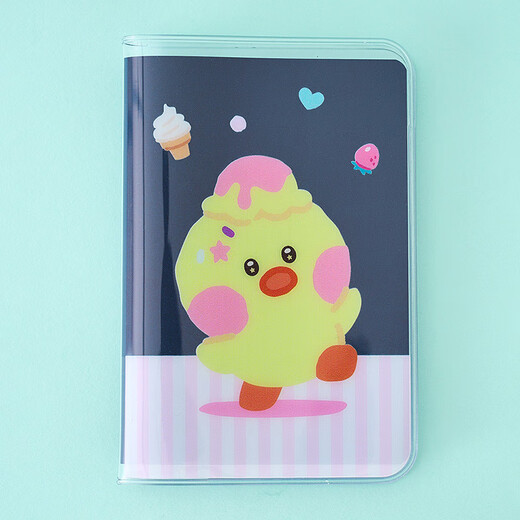 Brown Bear minini ice cream passport clip travel boarding ID card bag protective cover selini ice cream passport clip