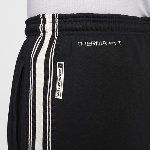 Nike (Nike) Terma-Fit Oficial más pantalones de baloncesto de vellón HJ3884 010 Negro/Ligero Marfil White 2xl