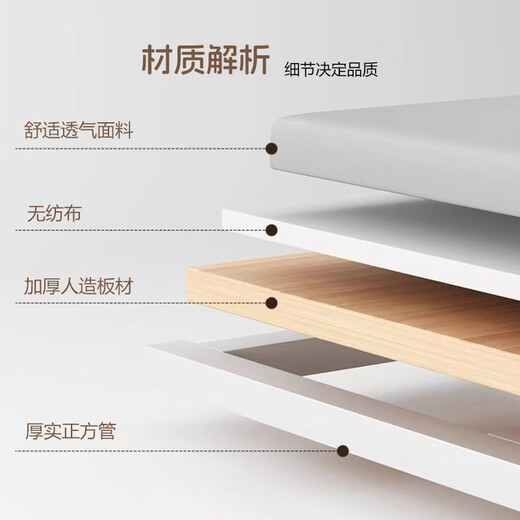L&S折叠床单人床办公室午休床家用陪护床硬板床BGC856 【四折叠免安装】白色120cm