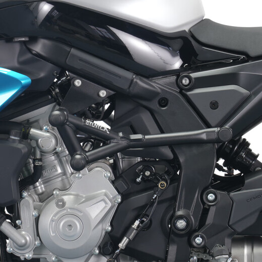 Barra protectora Stuntcx adaptada a Chunfeng 675NK Bumper CFMOTO Motocicleta Piezas de modificación a prueba de otoño Sidangx Competitive Bar (cabezal de resorte de aleación de aluminio de segunda generación)