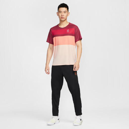 Nike Nike Tennis T-Shirt Herren-Dri-Fit Schnell trocken atmungsaktive Tennis Sport Kurzarm Sommer Top Casom Coralle Red FZ9846-677 2xl