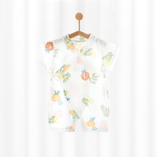 [Belleyi Summer Crawler] Baby Summer Onesie Algodón puro Algodón puro Ropa de lana de manga recién nacida, todos tus deseos se hacen realidad [6636] 80cm
