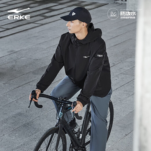 Hongxing Erke water-repellent jacket for men spring new men's hooded windproof sports top cycling sports outdoor windbreaker