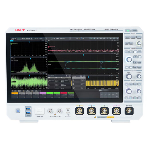 Uni-T six-in-one integrated oscilloscope touch screen spectrum analysis function/arbitrary waveform generator digital voltmeter MSO7104X bandwidth 1GHz/sampling rate 10G