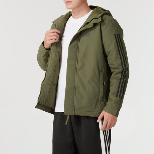 阿迪达斯（adidas）冬季新款男子时尚潮流保暖防风连帽户外运动休闲夹克棉服外 IV9230 2XL