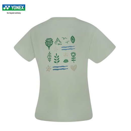 尤尼克斯尤尼克斯羽毛球服男款yy运动服16671CR 吸汗短袖T恤短裤环保系列 女款T恤16835BCR薄荷色 L