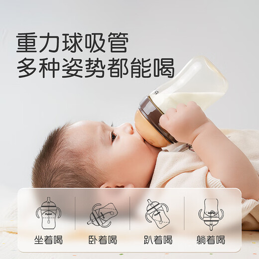 世喜断奶奶瓶礼盒装带礼袋五件套新生婴儿宝宝硅胶奶嘴奶瓶套装 PPSU奶瓶五件套礼盒（0-18月）