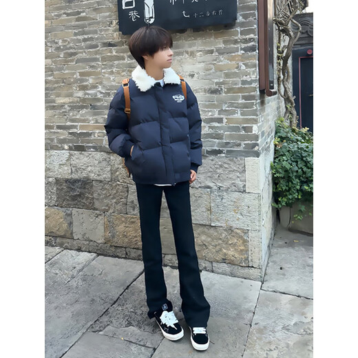 7 excellent products Micro-boot jeans for men in autumn and winter plus velvet style American high street loose straight slim scimitar long pants for men DF-701 black XL