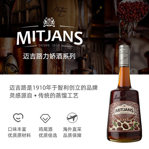 维布伦尼迈吉路 力娇酒 洋酒 智利原瓶进口洋酒 利口酒 鸡尾酒调酒基酒 咖啡味 750mL 1瓶