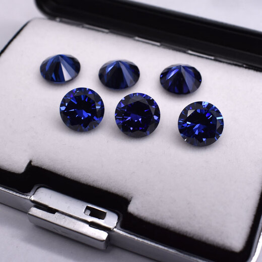 Pangdonglai qualité tanzanium sapphir nue pierre 5a collection grade bleu rond tianl gem poudre de fusion rond