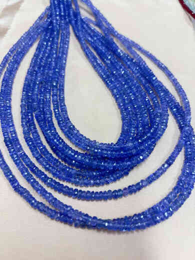 Chihuan Ruyijia Welfare Provence's Romantic 14k Discount Natural Ice Blue-Purple Tanzanite Sapphire Necklace Violet 4.5mm 3.5-