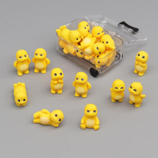 语森忆迷你卡通小奶龙公仔摆件模型桌面车载解压玩偶儿童玩具可爱小礼物 夜光款可爱萌趣小奶龙30个装