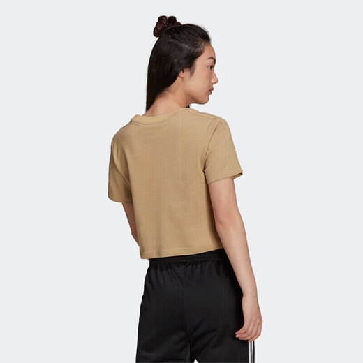
Adidas 3rd Leaf Crocodile Short Sleeve Women's Summer Top Sports and Casual Half Sleeve Fashion Comfortable High Waist Short Round Neck T-shirt H15829 XS