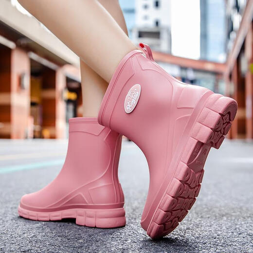 JCZS Bottes de pluie de qualité allemande pour tube à mi-bas pour femmes Nouveaux étanches et non-glissages à placer la semelle douce de Rider sans pistage Super doux pourpre 36
