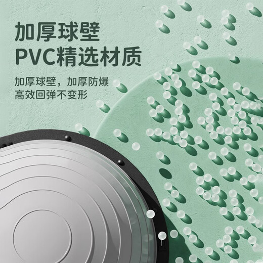 SPXINE wave speed ball semicircular balance yoga ball fitness yoga foot pedal hemisphere bosu fat burning home Pilates running ball thickened wave speed ball gray (diameter 58cm)