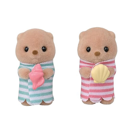 Sylvanian families Japanese version of sea otter family Playing house girls toys and doll set Birthday gifts for children