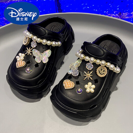 Disney (Disney) Chaussures de la grotte des filles Summer 2025 Nouveaux sandales de princesse à la mode pour enfants moyens de plage antidérapants