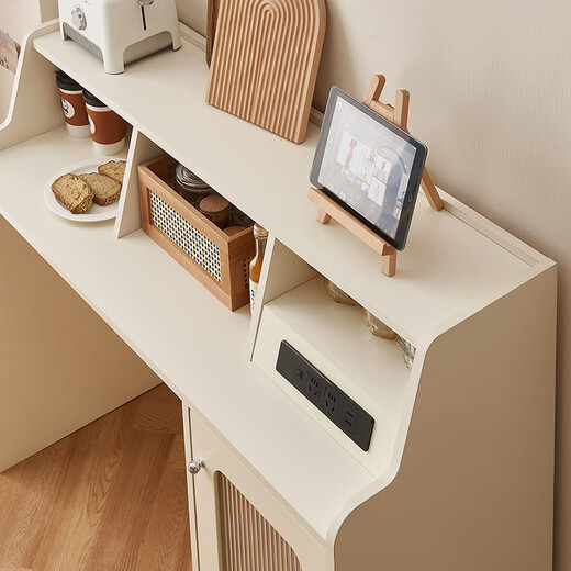 Quanyou Home Cream-style multi-functional sideboard integrated wall-mounted folding dining table combination for small apartments