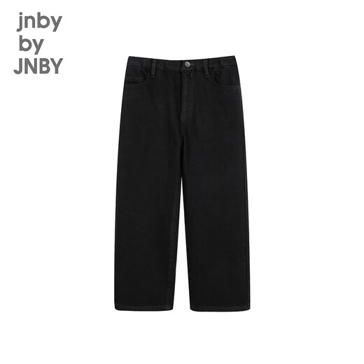 Jnby от Jnby [Thin Fleece] Jiangnan Cloth Cloth Детская одежда для стирки джинсовой ткани с прямыми брюками Осенние и зимние мальчики и девочки дети 1OAE12350 990/Джинсовая черная 150 см 150 см.