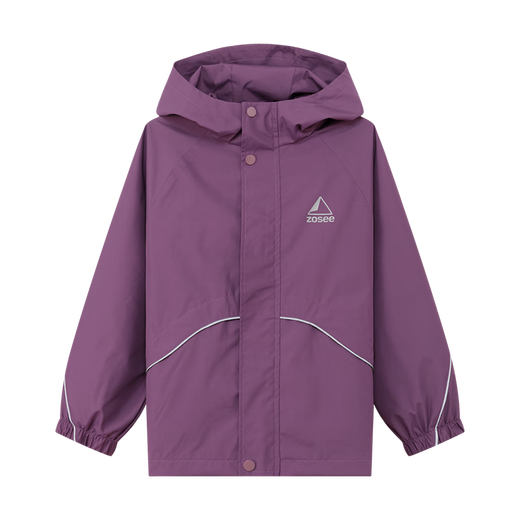 Chaqueta de carga de Zuoxi Boy Chaqueta para niños Spring and Autumn 2025 New Boy Estilo impermeable Tendencia de ropa de otoño Purple 130