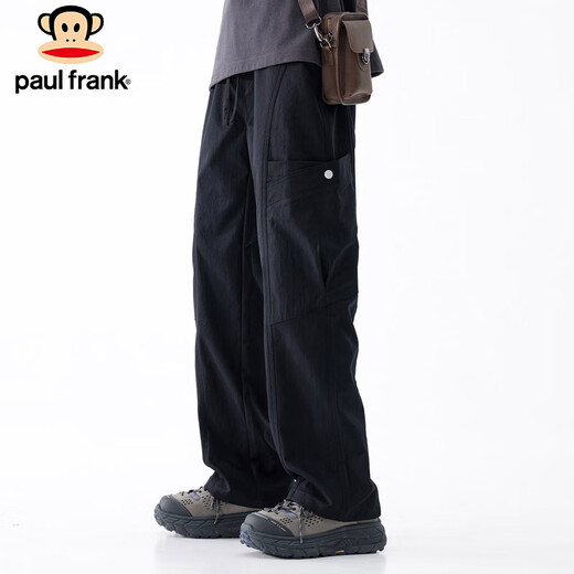 Paul Frank Pants Men's Loose Overalls Men's Spring American Outdoor Casual Pants Men's Pants Long Black XL