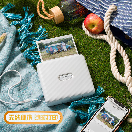 INSTAX Fuji instax Link WIDE Polaroid mobile phone photo printer smoke gray student home wide double pack photo paper set