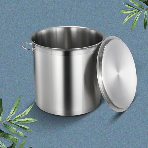 Thickened compound bottom 304 stainless steel soup bucket with lid hotel kitchen commercial induction cooker composite bottom bucket extra large soup pot 35x24 thickened compound bottom soup pot 0cm 3524 1cm