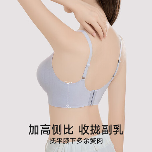 都市丽人内衣小胸显大聚拢防下垂收副乳提胸上托性感软支撑无痕薄款文胸 粉底肤 L 【建议体重105-120斤】
