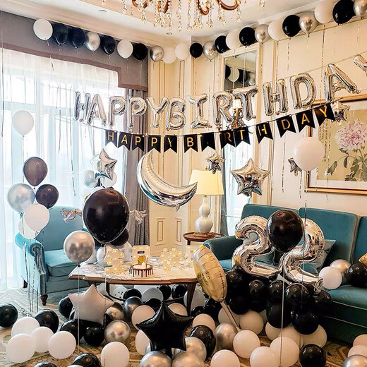 Brother Care Freundin Geburtstag Party Szene Dekoration Dekoration Ballon Set alles Gute zum Geburtstag Aluminium Filmgas [B2-1 Geburtstag] 6623