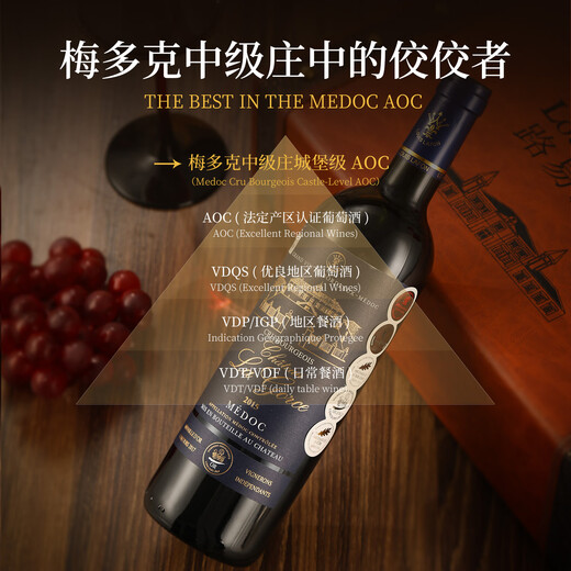LOUIS LAFON French original bottle imported red wine intermediate-grade AOC 14-degree dry red wine 750ml*2 double gift boxes gift gift