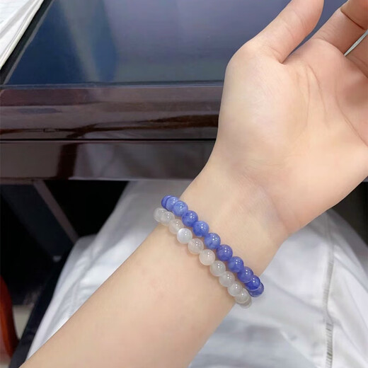 POP Natural Tanzanite Bracelet Single Circle Men's and Women's Valentine's Day Gift Ornaments Blue One Thing One Picture S0609