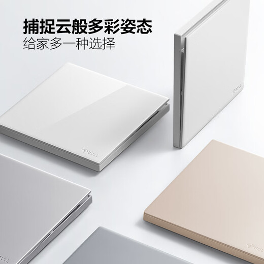 Bull (BULL) ultra-thin switch socket G60 household usb five-hole switch 86-type air conditioning network socket Muxuebai [slant five-hole 10A] 10 units