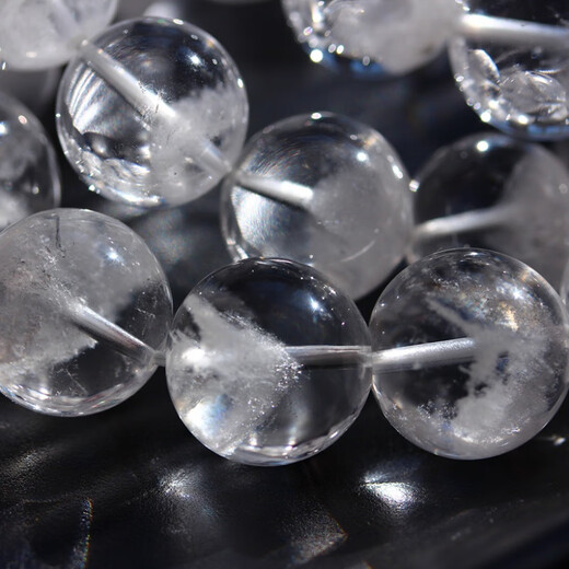 
Pangdonglai quality white crystal bracelet Tianlan treasure pot white ghost bracelet Thousand layer mountain pyramid men and women love H3878 13.5mm natural crystal/semi precious stone