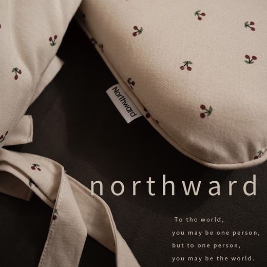 Forbest crib fence soft bag children's anti-collision soft bag spliced bed fence stall cloth bedside can be customized cherry knitted cotton length.360CM*height.45CM