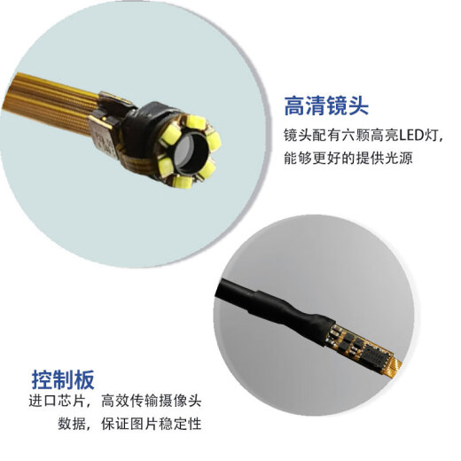 Wen Yijia personalizado OV9734 Módulo de cámara de endoscopio FPC Tyep-C Android Teléfono móvil endoscopio ultra fino 3 lente 88 profundidad de campo 5-30 mm 1.5 metros longitud de línea