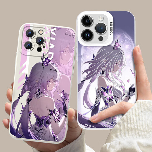旭杉斯遐蝶手机壳苹果16华为mate70崩坏星穹铁道iPhone15promax崩 GUU9227遐蝶-磨砂天使眼-黑 iPhone15Plus