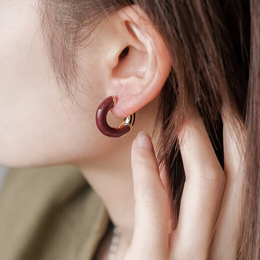 AGATHA/Aijiasha French Rio enamel earrings for women, birthday gifts for girlfriends and best friends, high-end earrings