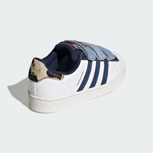 阿迪达斯 （adidas）童鞋24秋男女童经典魔术贴板鞋运动鞋IH3290IH3291 /学院藏青蓝/汉玉白 IH3290 30 11.5K(适合脚长18)