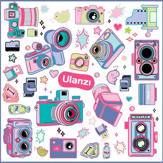 Ulanzi excellent basket C069 double-sided color printed camera folding cloth (45cm) P people cosmetic bag magic cloth hundred patch cloth micro SLR camera wrapping cloth ipad liner bag