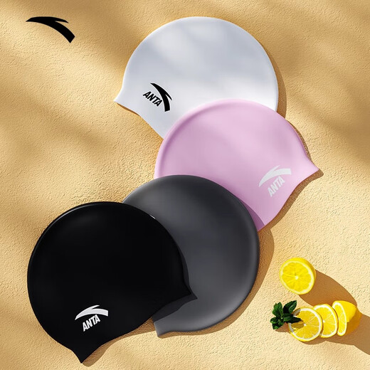 Anta swimming cap for women, waterproof, long hair, special plus size silicone ear protection, adult, men and children swimming cap