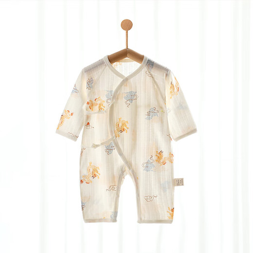 [Belleyi Summer Claimbing Clothes] Baby-Cy-Sisie Summer Summer Long Manche à manches longues Climatisation Baby Coton Ha Vêtements 5251 # Lawn Deer 59cm