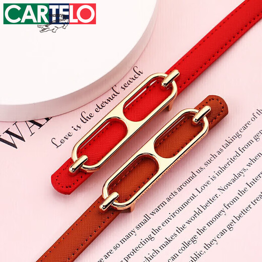 
Katile Crocodile Women's Belt Cowhide Slim Belt Women's Casual Versatile Decorative Skirt Pin-buckle Skirt Fashion Birthday 520 Gift