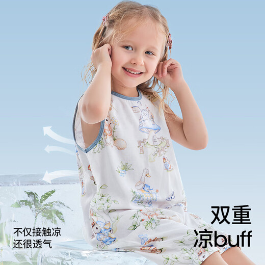 
Betas Mint Baby Pajamas Summer Thin Breathable 2025 New Home Suit Men's and Women's One-piece Clothes