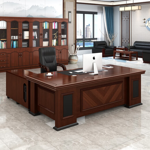 Li Lun boss desk office desk and chair combination office furniture simple Chinese style executive desk single table 1.6 meters