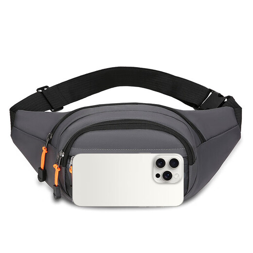 Sac à taille pour homme en multifonction Nouveau sac de téléphone mobile sportif Sac de course de fuite de grande capacité Bag de poitrine extérieure BJ680 Gray