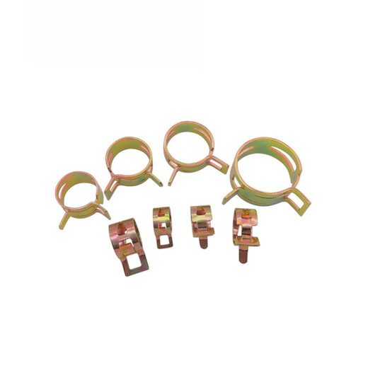 Xiaocai Q673 elastischer Klemme Stahlgürtel Reifen Feder Feder Stahl Klemme Handklemmschlauch Wasserrohr Rohrrohrschlauch Mangan Stahl Klemme D8 (10 Stücke)